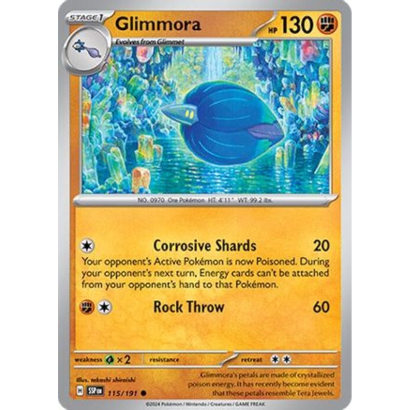Glimmora 115/191  - Reverse Holofoil SV08 Surging Sparks - Common