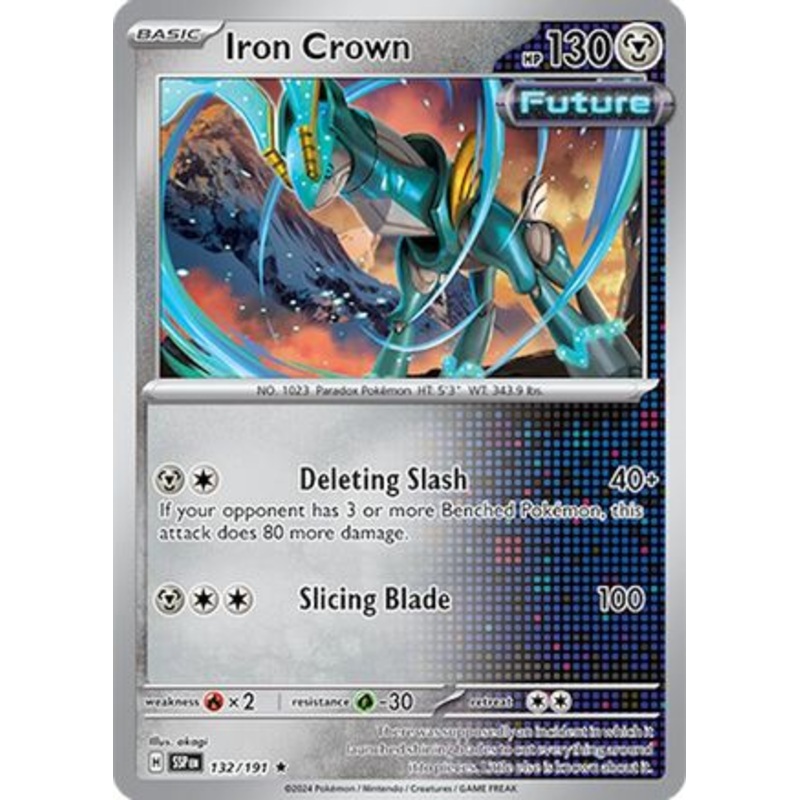 Iron Crown 132/191  - Reverse Holofoil SV08 Surging Sparks - Rare