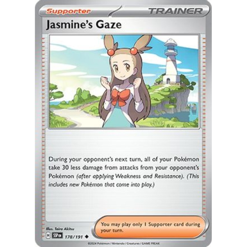 Jasmine's Gaze 178/191  - Reverse Holofoil SV08 Surging Sparks - Uncommon