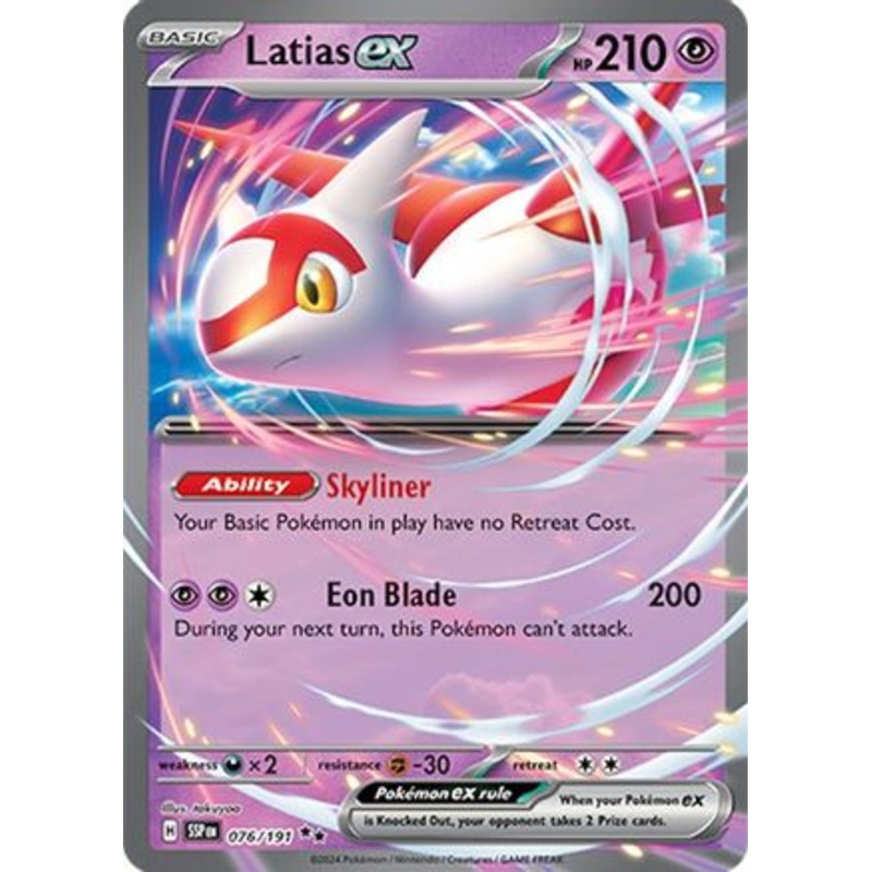 Latias ex 076/191  - Holofoil SV08 Surging Sparks - Double Rare