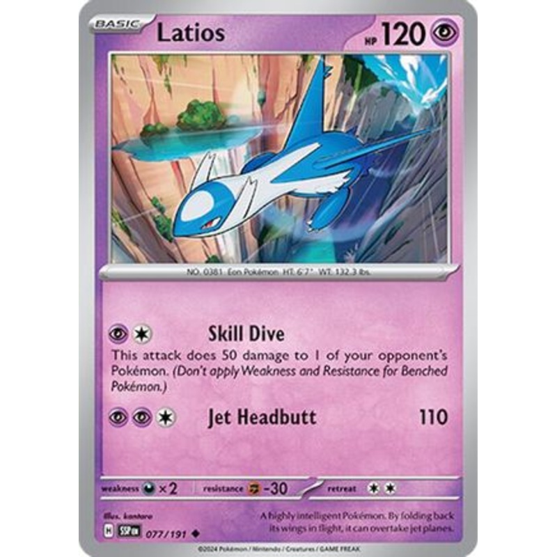 Latios 077/191  - Reverse Holofoil SV08 Surging Sparks - Uncommon