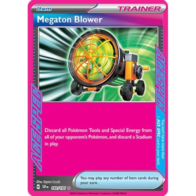 Megaton Blower 182/191  - Holofoil SV08 Surging Sparks - ACE SPEC Rare