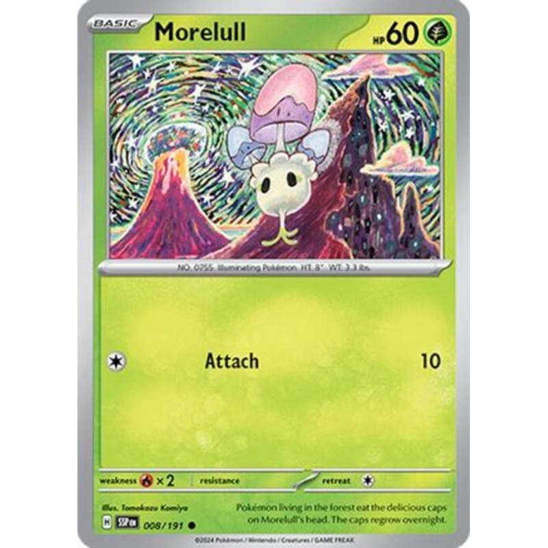 Morelull 008/191  - Reverse Holofoil SV08 Surging Sparks - Common