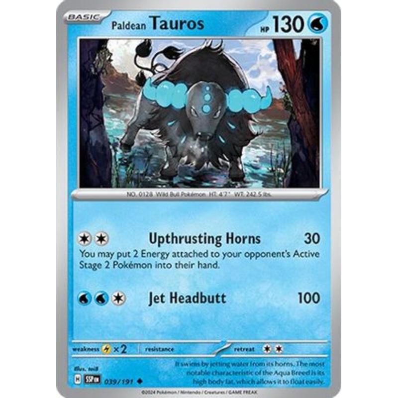 Paldean Tauros 039/191  SV08 Surging Sparks - Uncommon