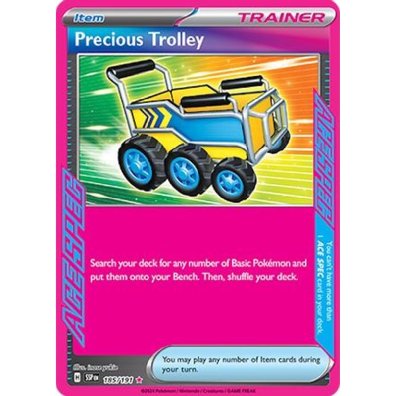 Precious Trolley 185/191  - Holofoil SV08 Surging Sparks - ACE SPEC Rare