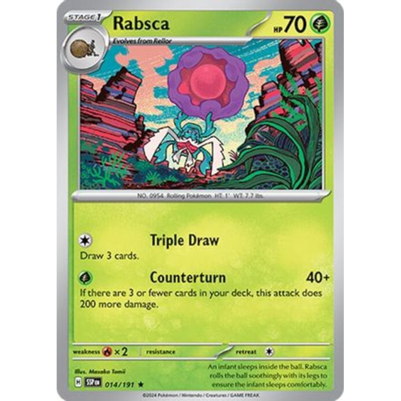 Rabsca 014/191  - Reverse Holofoil SV08 Surging Sparks - Rare