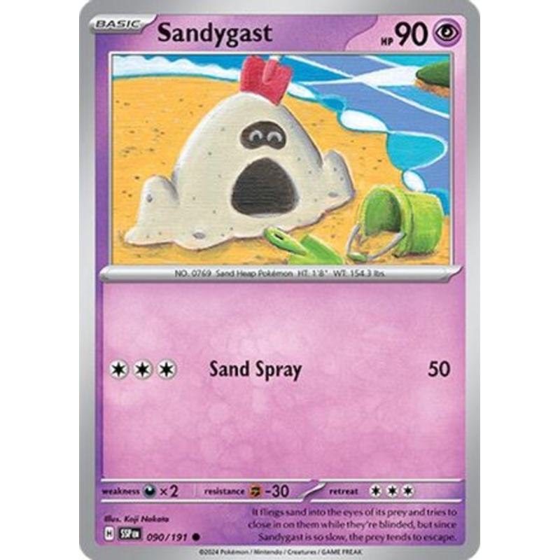 Sandygast 090/191  - Reverse Holofoil SV08 Surging Sparks - Common