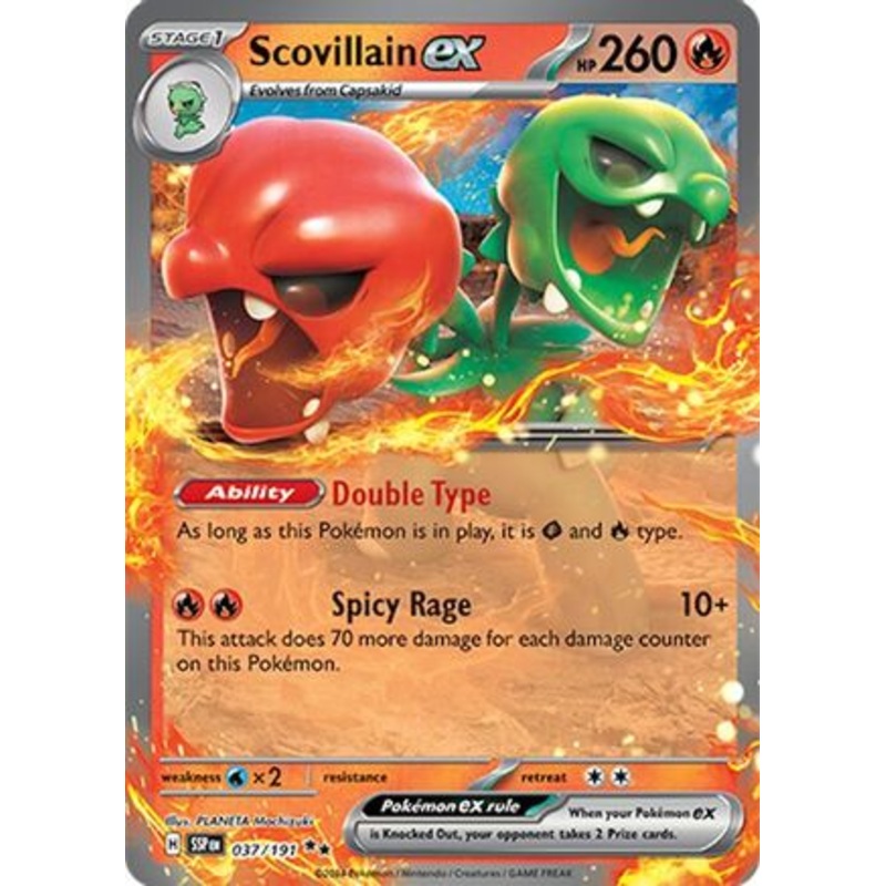 Scovillain ex 037/191  - Holofoil SV08 Surging Sparks - Double Rare