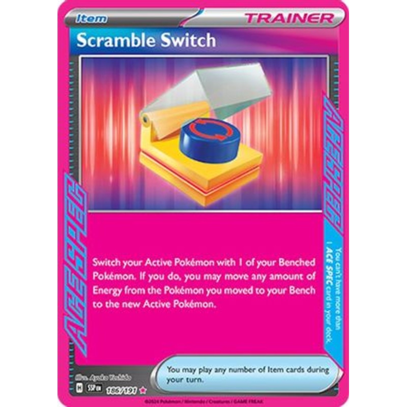 Scramble Switch 186/191  - Holofoil SV08 Surging Sparks - ACE SPEC Rare
