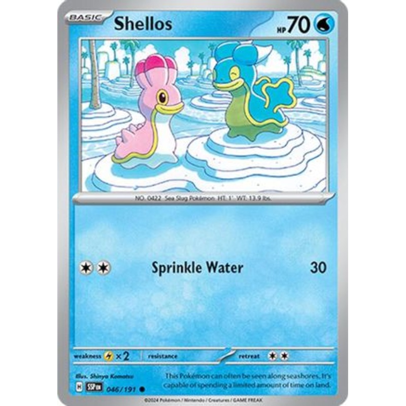 Shellos 046/191  - Reverse Holofoil SV08 Surging Sparks - Common