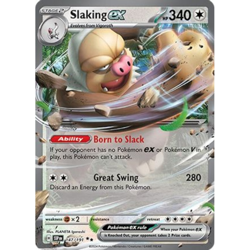 Slaking ex 147/191  - Holofoil SV08 Surging Sparks - Double Rare