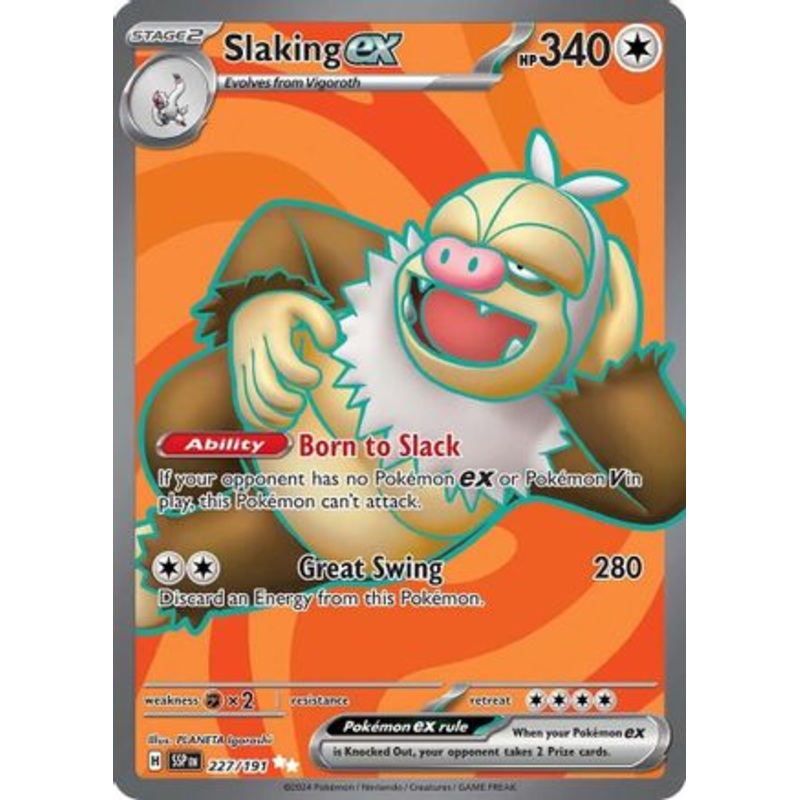 Slaking ex 227/191  - Holofoil SV08 Surging Sparks - Ultra Rare