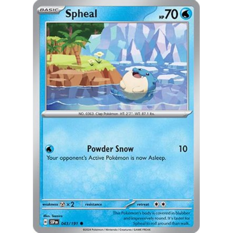 Spheal 043/191  SV08 Surging Sparks - Common