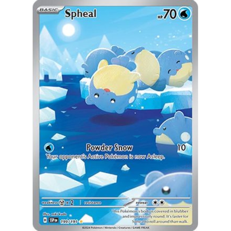 Spheal 199/191  - Holofoil SV08 Surging Sparks - Illustration Rare