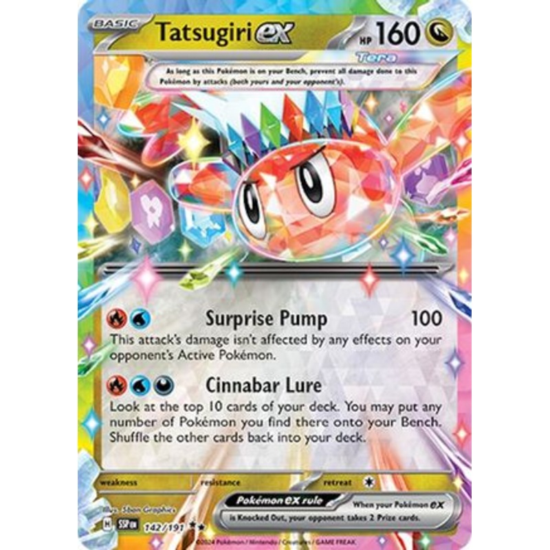 Tatsugiri ex 142/191  - Holofoil SV08 Surging Sparks - Double Rare