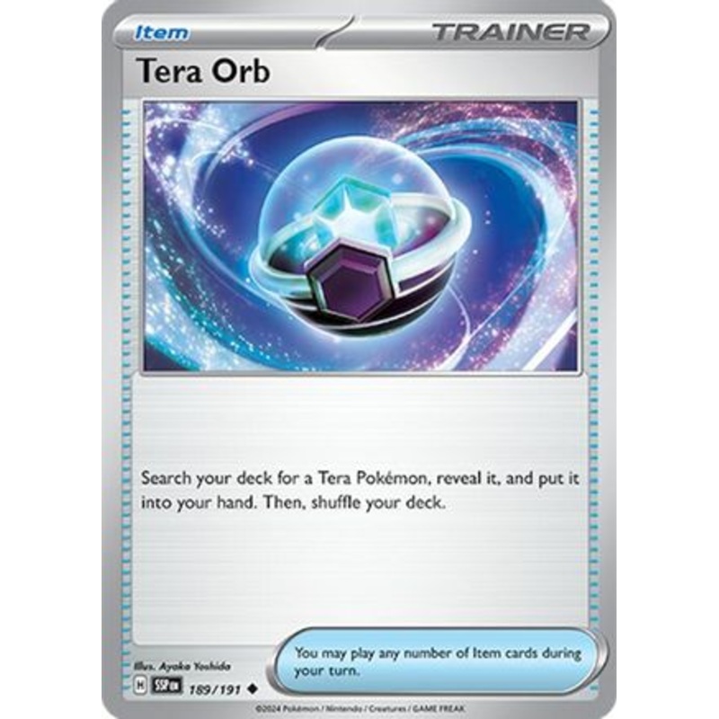Tera Orb 189/191  - Reverse Holofoil SV08 Surging Sparks - Uncommon