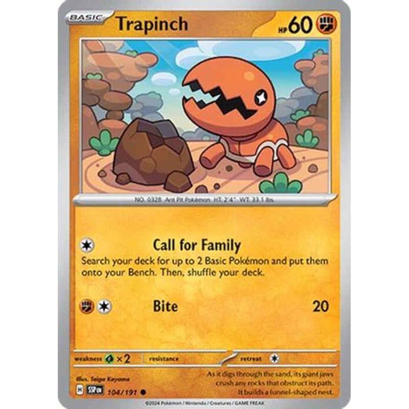Trapinch 104/191  SV08 Surging Sparks - Common