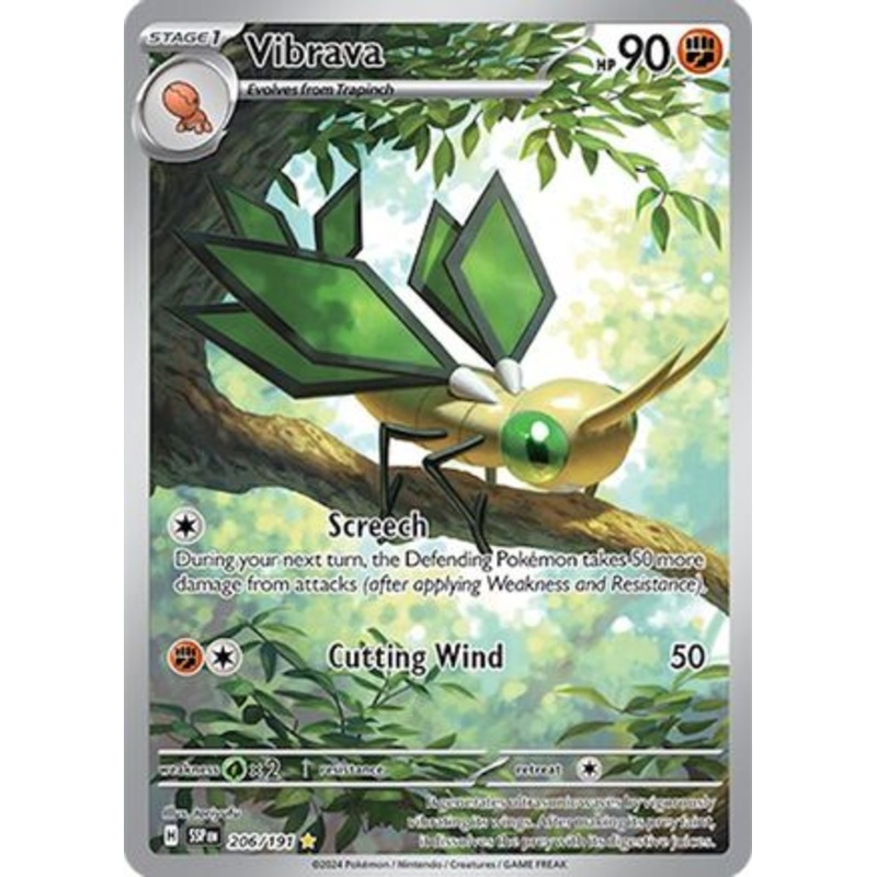 Vibrava 206/191  - Holofoil SV08 Surging Sparks - Illustration Rare