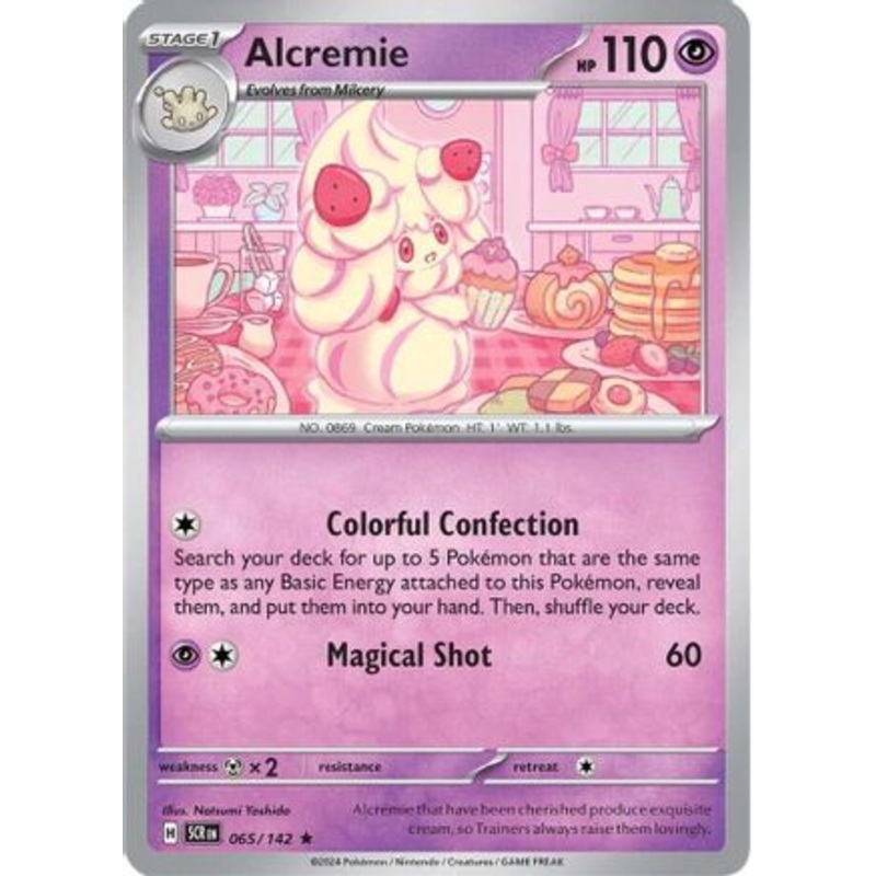 Alcremie 065/142  - Reverse Holofoil SV07 Stellar Crown - Rare