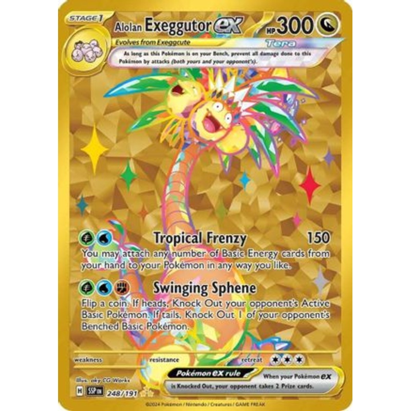 Alolan Exeggutor ex 248/191  - Holofoil SV08 Surging Sparks - Hyper Rare