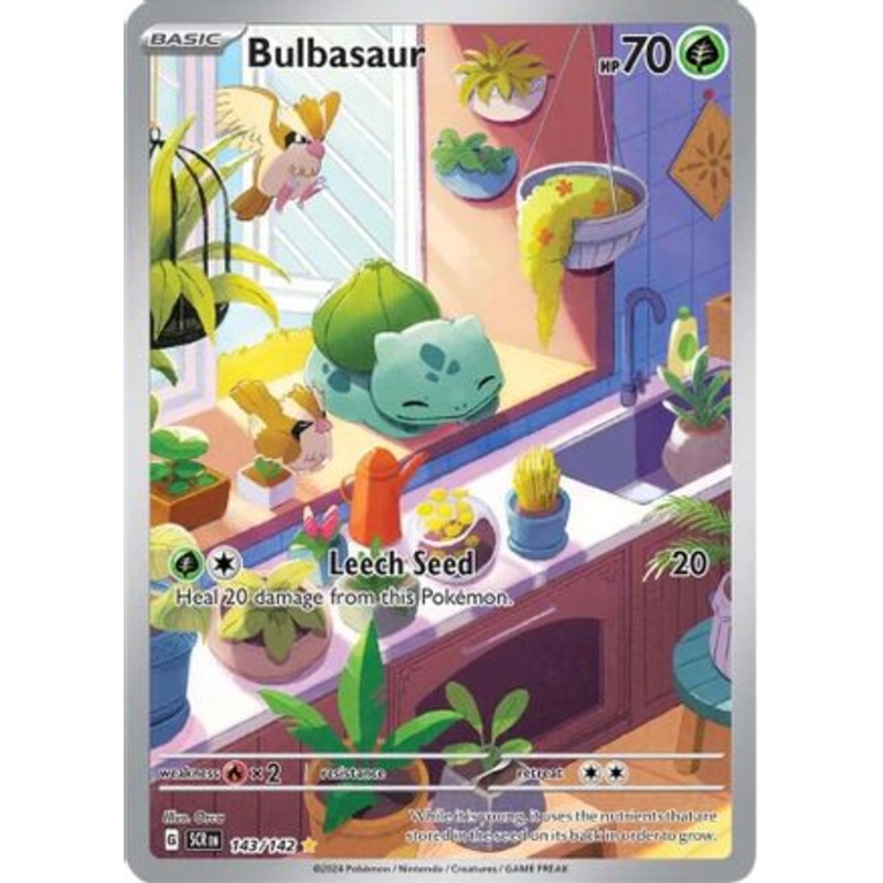 Bulbasaur 143/142  - Holofoil SV07 Stellar Crown - Illustration Rare