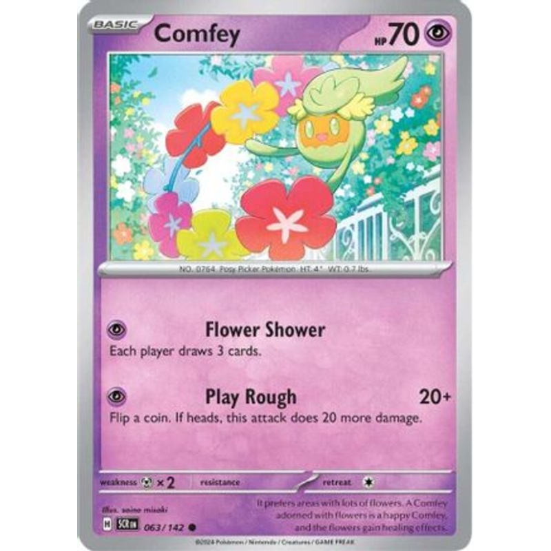 Comfey 063/142  - Reverse Holofoil SV07 Stellar Crown - Common