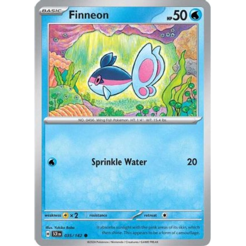 Finneon 035/142  - Reverse Holofoil SV07 Stellar Crown - Common