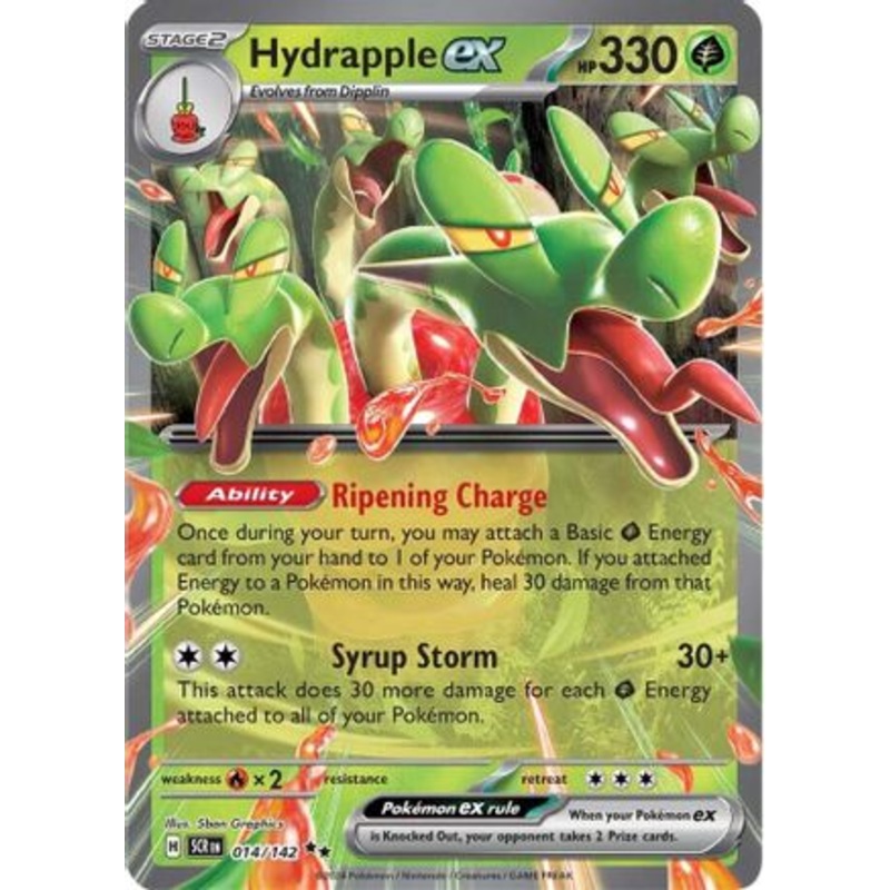 Hydrapple ex 014/142  - Holofoil SV07 Stellar Crown - Double Rare