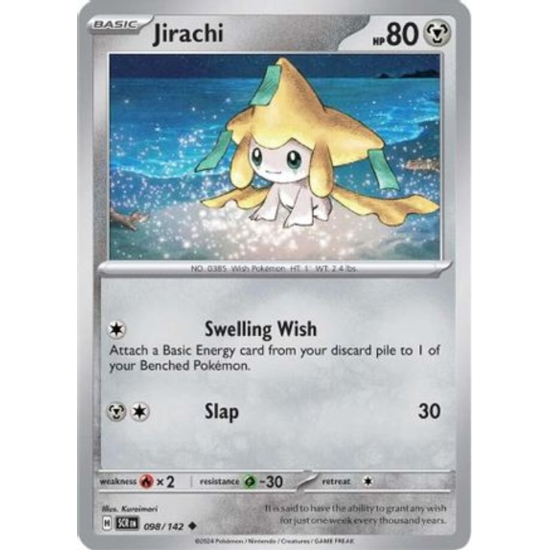 Jirachi 098/142  - Reverse Holofoil SV07 Stellar Crown - Uncommon