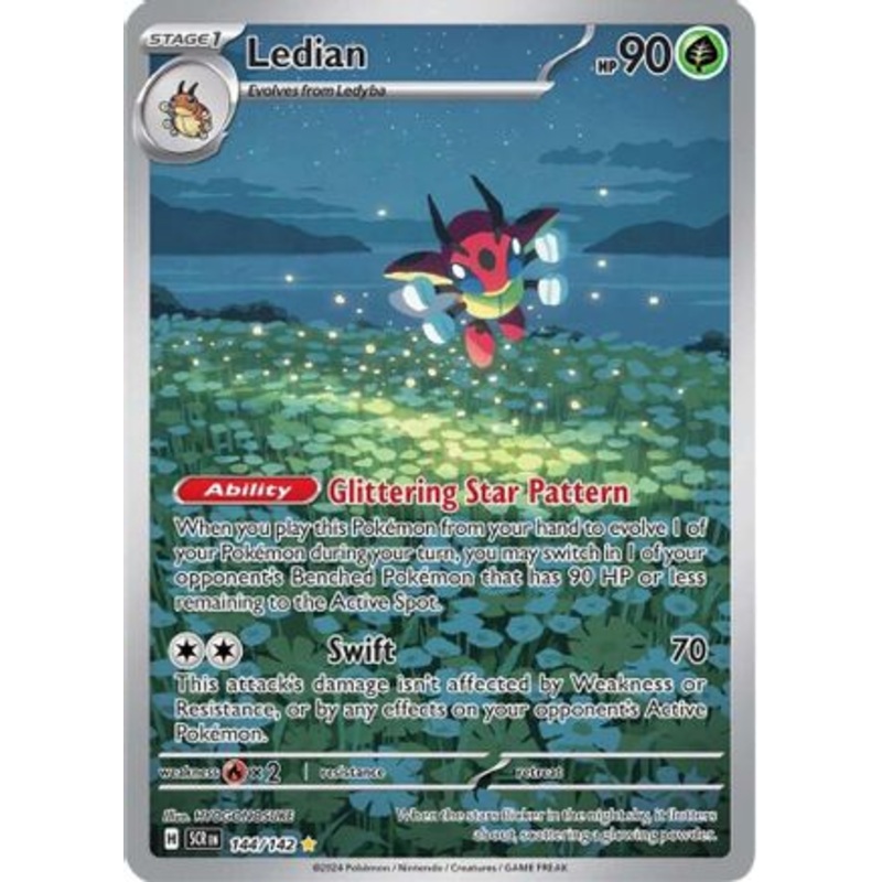 Ledian 144/142  - Holofoil SV07 Stellar Crown - Illustration Rare