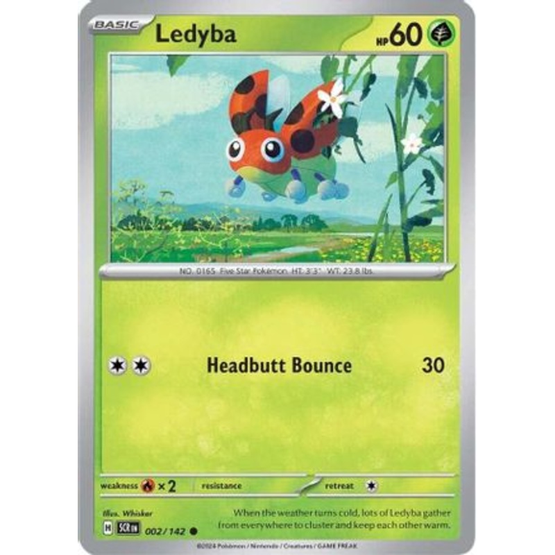 Ledyba 002/142  - Reverse Holofoil SV07 Stellar Crown - Common