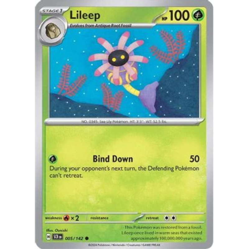 Lileep 005/142  - Reverse Holofoil SV07 Stellar Crown - Common