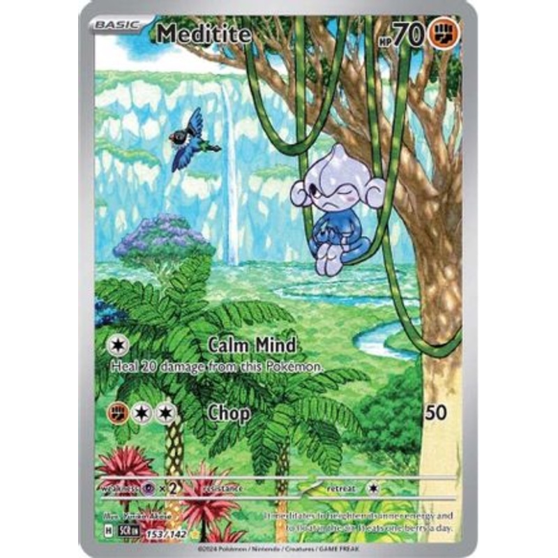 Meditite 153/142  - Holofoil SV07 Stellar Crown - Illustration Rare
