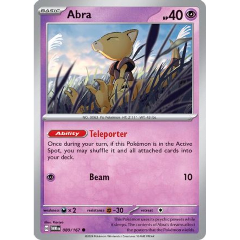 Abra 080/167  SV06 Twilight Masquerade - Common