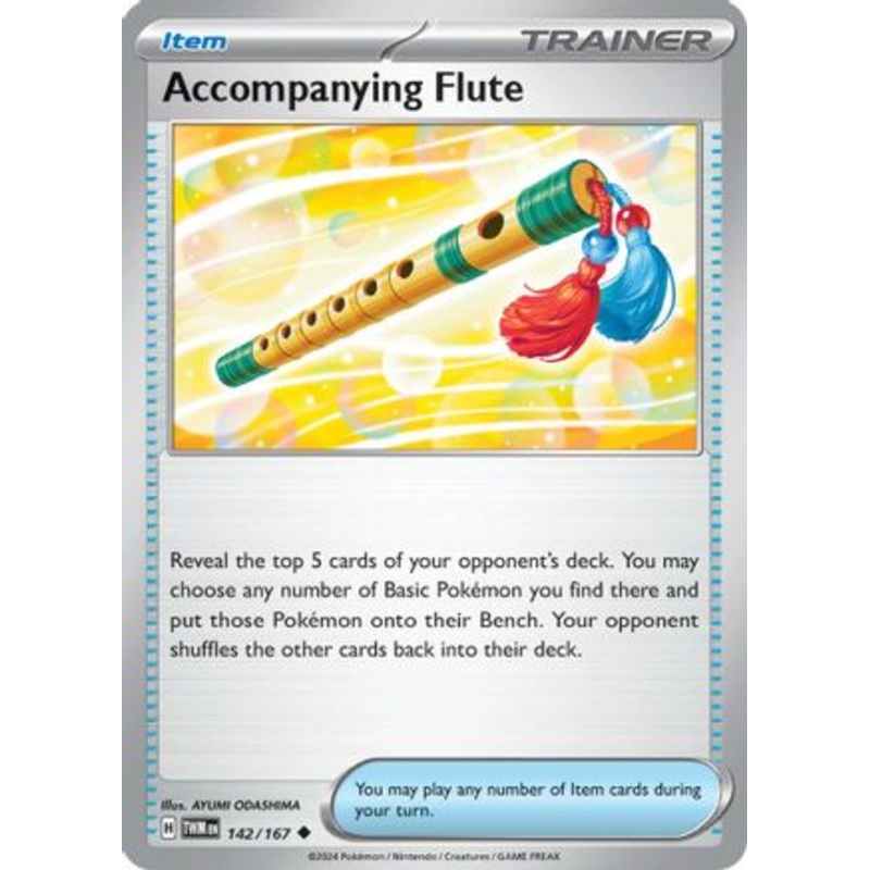 Accompanying Flute 142/167  - Reverse Holofoil SV06 Twilight Masquerade - Uncommon