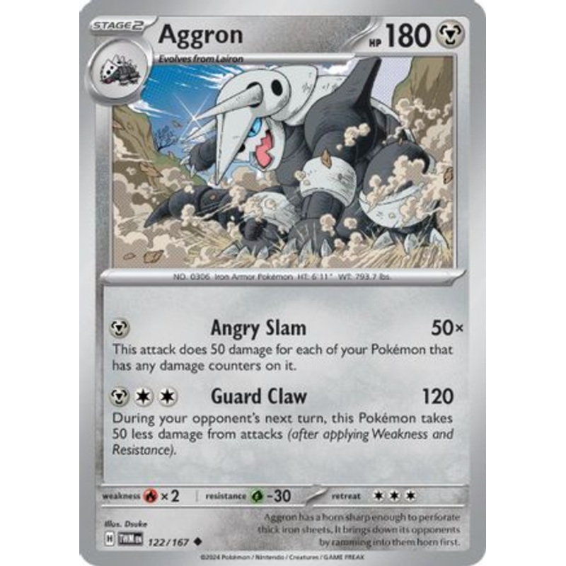 Aggron 122/167  SV06 Twilight Masquerade - Uncommon