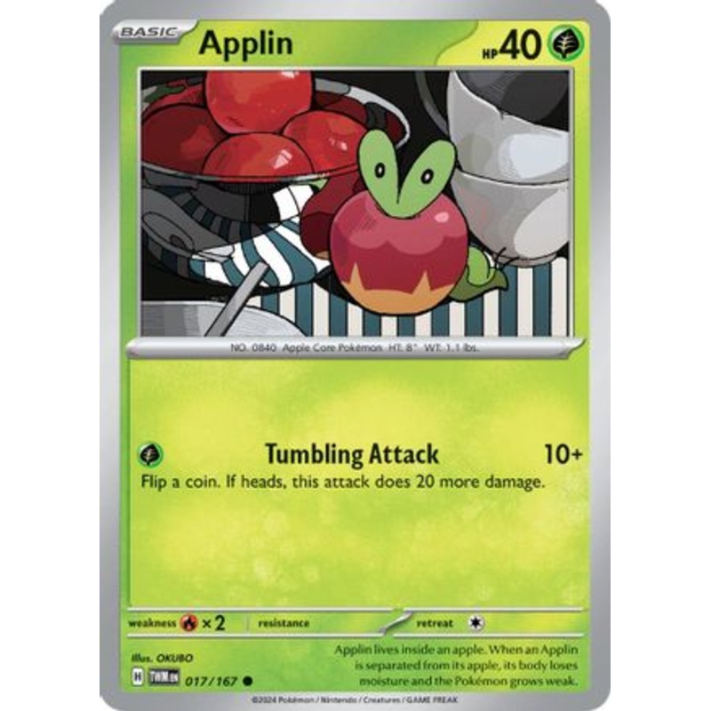 Applin 017/167  - Reverse Holofoil SV06 Twilight Masquerade - Common