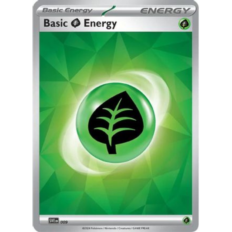 Basic Grass Energy 009  SV07 Stellar Crown - Common