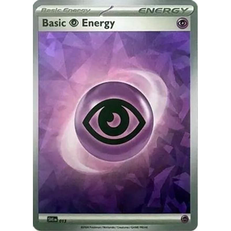 Basic Psychic Energy (Cracked Ice Holo) 013  - Holofoil SV07 Stellar Crown - Common