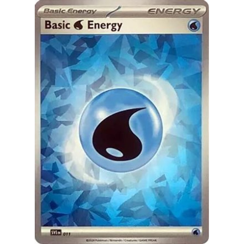 Basic Water Energy (Cracked Ice Holo) 011  - Holofoil SV07 Stellar Crown - Common