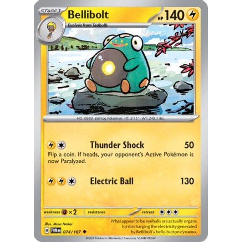Bellibolt 074/167  - Reverse Holofoil SV06 Twilight Masquerade - Uncommon