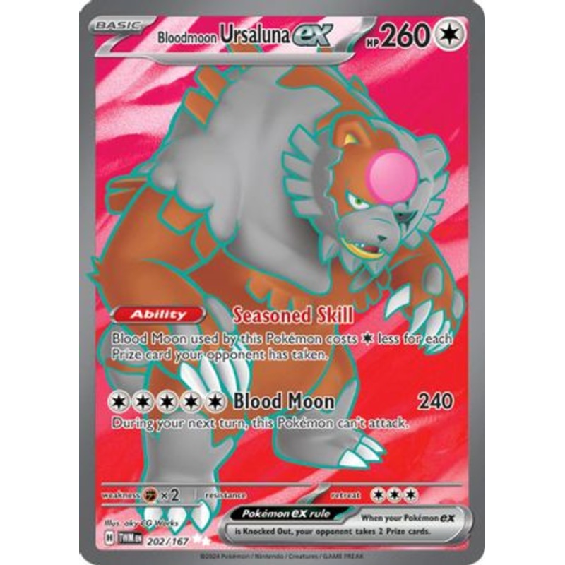Bloodmoon Ursaluna ex 202/167  - Holofoil SV06 Twilight Masquerade - Ultra Rare