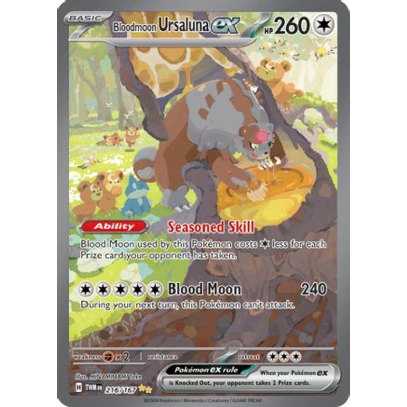 Bloodmoon Ursaluna ex 216/167  - Holofoil SV06 Twilight Masquerade - Special Illustration Rare