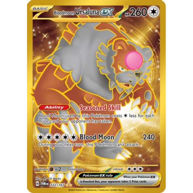 Bloodmoon Ursaluna ex 222/167  - Holofoil SV06 Twilight Masquerade - Hyper Rare