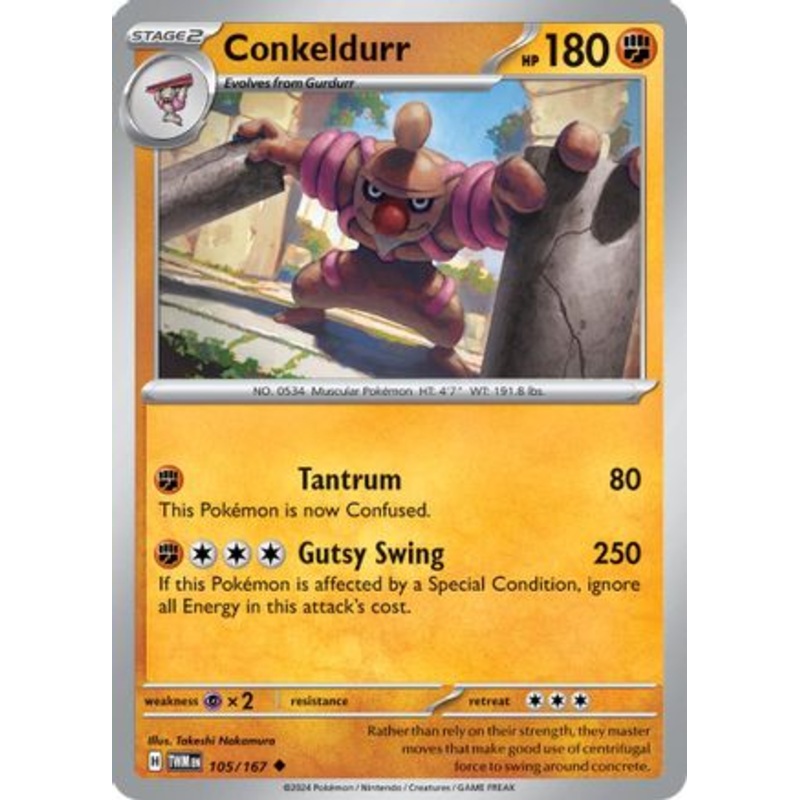 Conkeldurr 105/167  SV06 Twilight Masquerade - Uncommon