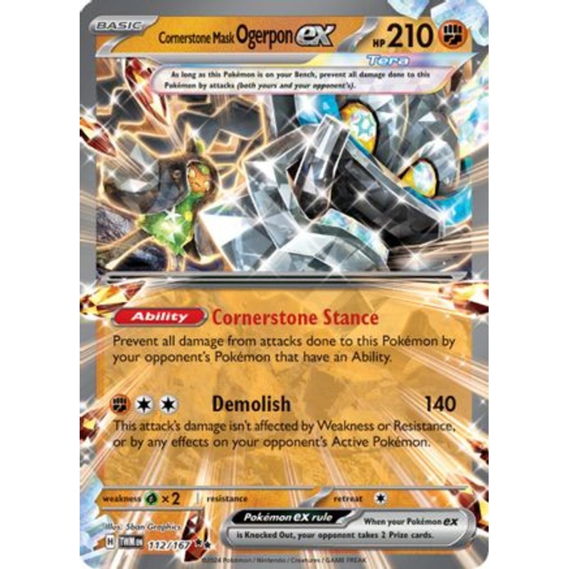 Cornerstone Mask Ogerpon ex 112/167  - Holofoil SV06 Twilight Masquerade - Double Rare