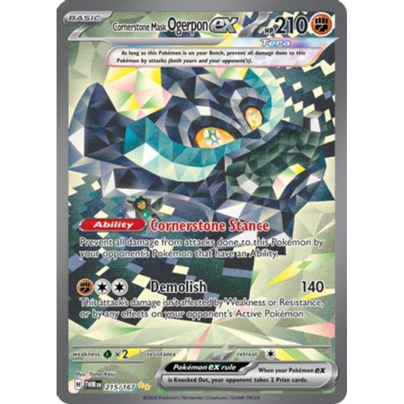 Cornerstone Mask Ogerpon ex 215/167  - Holofoil SV06 Twilight Masquerade - Special Illustration Rare