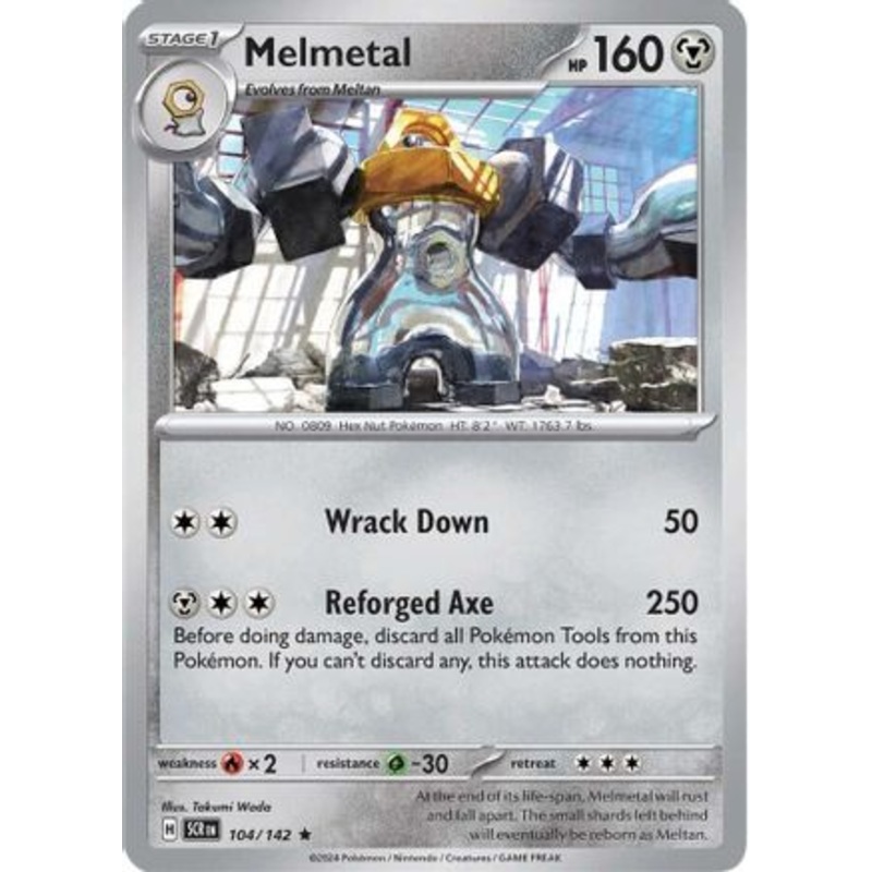 Melmetal 104/142  - Holofoil SV07 Stellar Crown - Rare