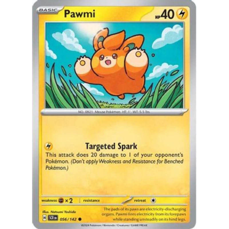 Pawmi 056/142  - Reverse Holofoil SV07 Stellar Crown - Common