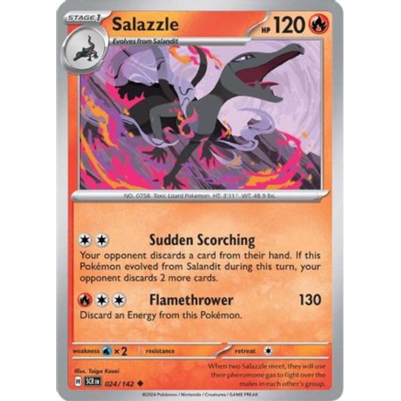 Salazzle 024/142  SV07 Stellar Crown - Uncommon